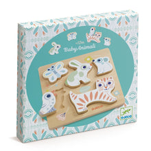 Lade das Bild in den Galerie-Viewer, Baby White BabyAnimali Holz Puzzle